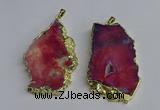 NGP3397 40*45mm - 45*60mm freeform druzy agate pendants