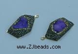 NGP3592 20*30mm - 22*32mm freeform druzy agate pendants