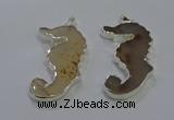 NGP3653 22*58mm - 25*55mm seahorse agate gemstone pendants