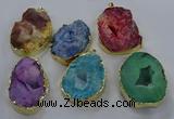 NGP3762 30*40mm - 40*50mm freeform druzy agate pendants