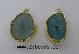 NGP3767 25*35mm - 35*40mm freeform druzy agate pendants