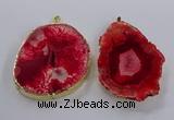 NGP3834 50*65mm - 60*70mm freeform druzy agate pendants