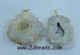 NGP3898 55*65mm - 65*80mm freeform druzy agate pendants