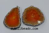 NGP3909 45*60mm - 55*65mm freeform druzy agate pendants wholesale