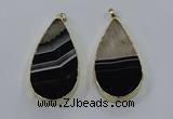 NGP3927 35*65mm - 40*70mm flat teardrop druzy agate pendants