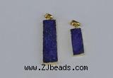 NGP3944 10*25mm - 12*45mm rectangle druzy agate pendants wholesale