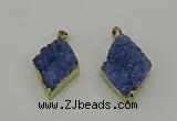 NGP4078 25*35mm - 28*40mm diamond druzy quartz pendants