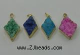 NGP4080 25*35mm - 28*40mm diamond druzy quartz pendants