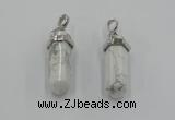 NGP5005 8*30mm sticks white howlite gemstone pendants wholesale