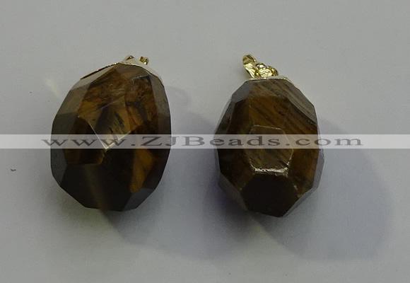 NGP6024 18*30mm - 22*35mm freeform yellow tiger eye pendants