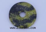 NGP605 5pcs 6*40mm yellow howlite turquoise donut pendants wholesale