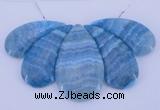 NGP78 Fashion blue lace agate gemstone pendants set jewelry wholesale