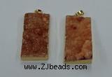 NGP8522 25*50mm - 27*53mm rectangle druzy agate pendants