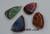 NGP8643 30*45mm - 35*50mm freeform druzy agate pendants wholesale