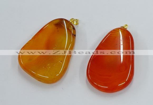 NGP8648 30*45mm - 35*50mm freeform agate pendants wholesale