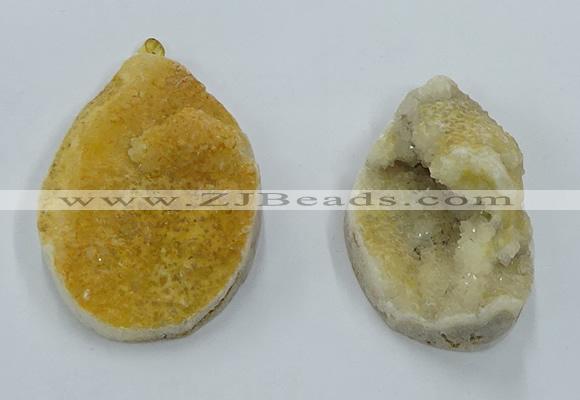 NGP8668 35*55mm - 45*60mm freeform druzy agate pendants wholesale