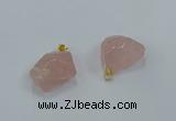 NGP8856 20*25mm - 30*40mm nuggets rose quartz pendants wholesale