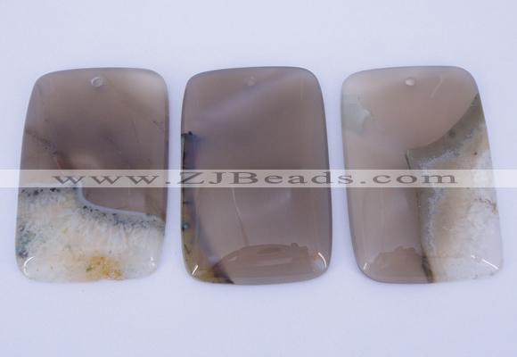 NGP913 5PCS 35*59mm rectangle agate druzy geode gemstone pendants