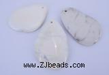 NGP960 5PCS 35-45mm*50-65mm freeform white howlite turquoise pendants