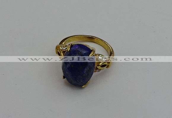 NGR2092 10*15mm faceted oval lapis lazuli gemstone rings