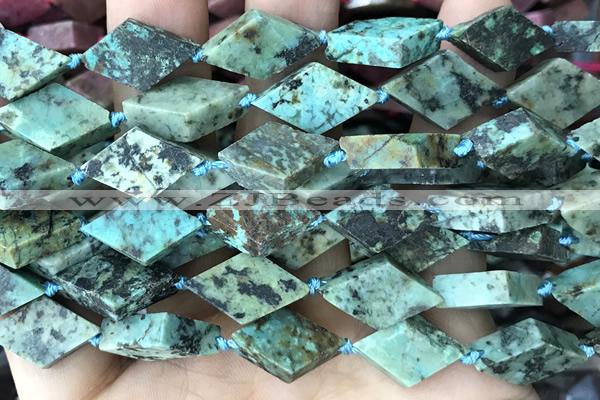 NUGG100 15 inches 12*18mm - 13*20mm freeform African turquoise gemstone beads