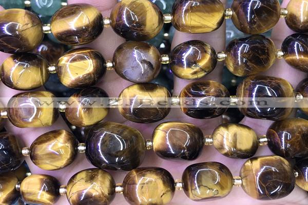 NUGG164 15 inches 10*12mm - 13*18mm nuggets yellow tiger eye beads