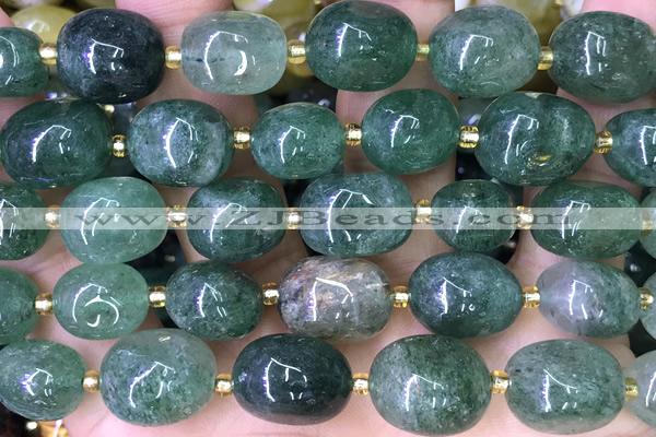 NUGG170 15 inches 10*12mm - 13*18mm nuggets green strawberry quartz beads