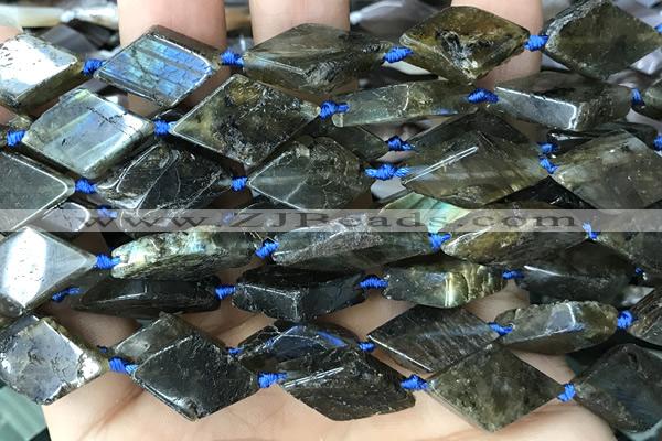 NUGG99 15 inches 12*18mm - 13*20mm freeform labradorite gemstone beads