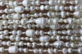 PEAR01 14 inches 3mm – 10mm white freshwater pearl beads