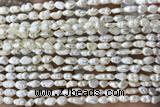 PEAR07 14 inches 3mm – 4mm white freshwater pearl beads