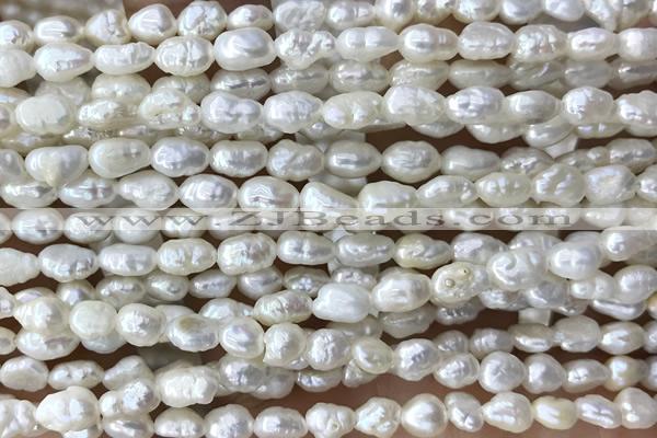 PEAR10 14 inches 4mm – 5mm white freshwater pearl beads
