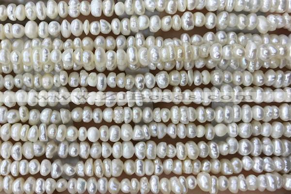 PEAR15 14 inches 3mm – 4mm white freshwater pearl beads