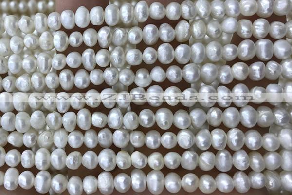 PEAR17 14 inches 4mm – 5mm white freshwater pearl beads