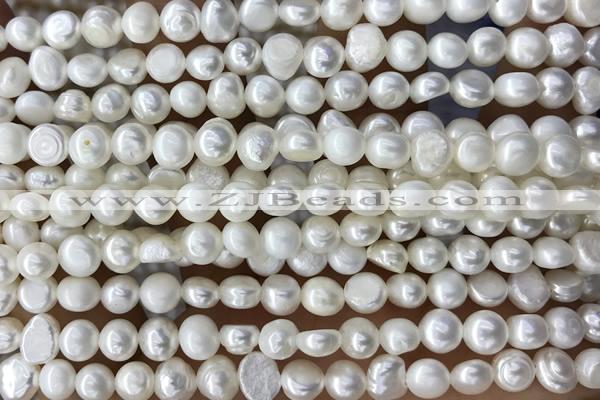 PEAR25 14 inches 5mm – 6mm white freshwater pearl beads