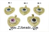 PEND30 25mm copper evil eye pendant gold plated