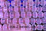ROND151 14 inches 8*12mm faceted rondelle rose quartz beads