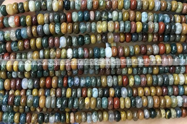 ROND195 15 inches 2*4mm rondelle ocean agate gemstone beads