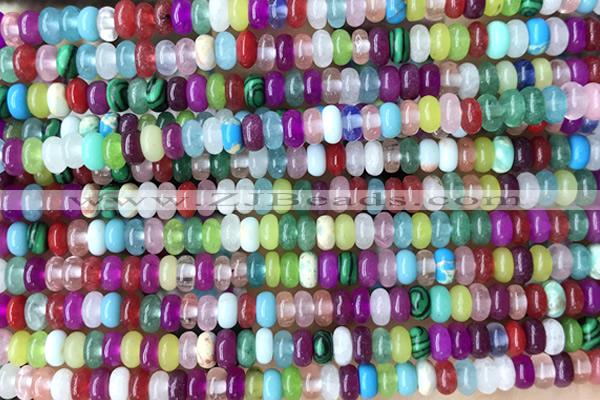 ROND198 15 inches 2*4mm rondelle mixed gemstone beads