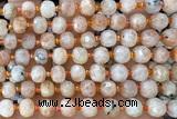 ROND213 15 inches 6*8mm faceted rondelle sunstone gemstone beads