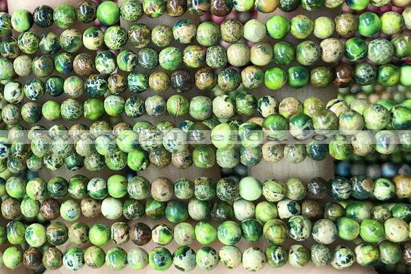 SEAS02 15 inches 4mm round dyed imperial jasper beads