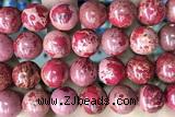 SEAS136 15 inches 12mm round dyed imperial jasper beads