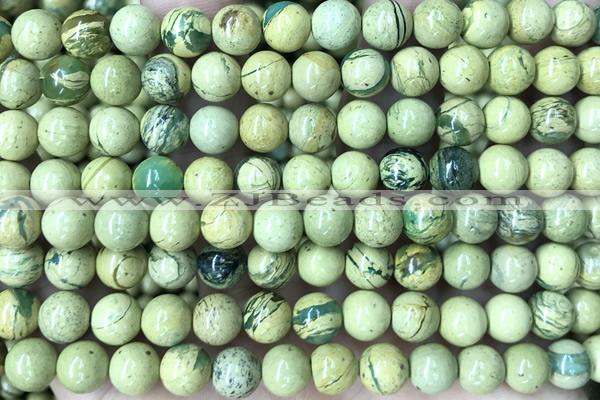 SEAS142 15 inches 8mm round natural imperial jasper beads