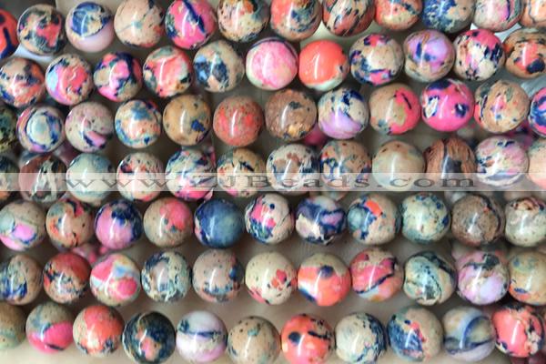 SEAS78 15 inches 8mm round dyed imperial jasper beads