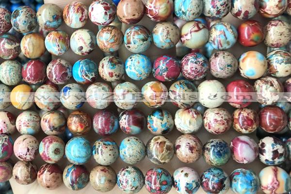 SEAS83 15 inches 8mm round dyed imperial jasper beads