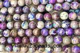 SEAS86 15 inches 8mm round dyed imperial jasper beads