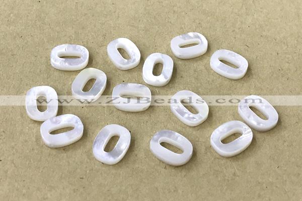 Shel01 8*10mm Natural White Shell Number Pendant