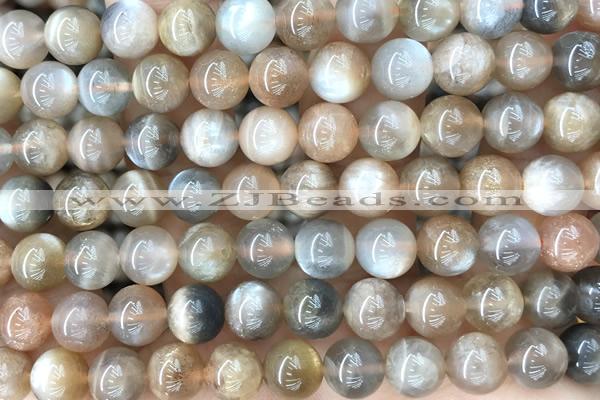 SUNS21 15 inches 8mm round sunstone gemstone beads