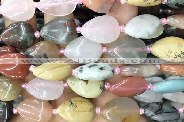 TEAR10 15 inches 13*18mm flat teardrop gemstone beads