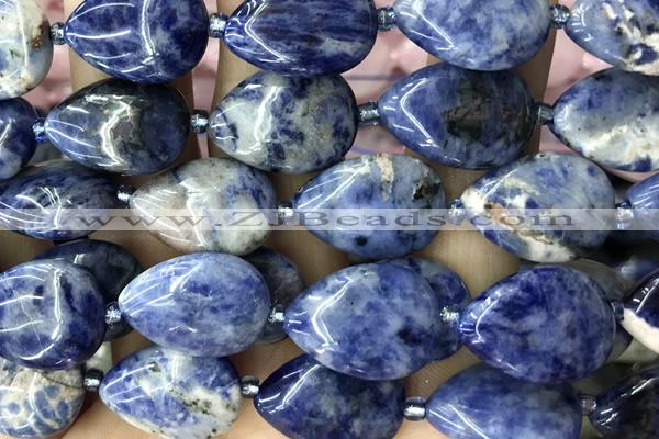 TEAR23 15 inches 13*18mm flat teardrop sodalite gemstone beads