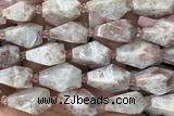 TEAR41 15 inches 10*20mm - 13*23mm faceted freeform teardrop sunstone beads